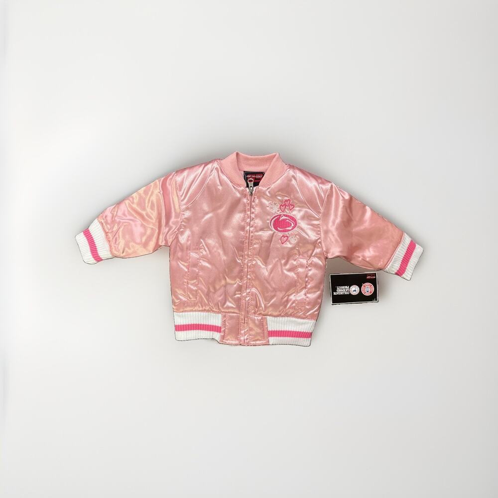 Genuine Stuff Collegiate NCAA PENN STATE Toddler Girls 24Month Pink Satin Jacket